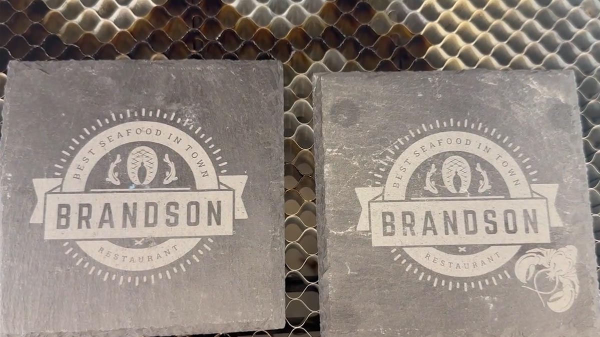 both our old and new logo, both perfectly engraved!