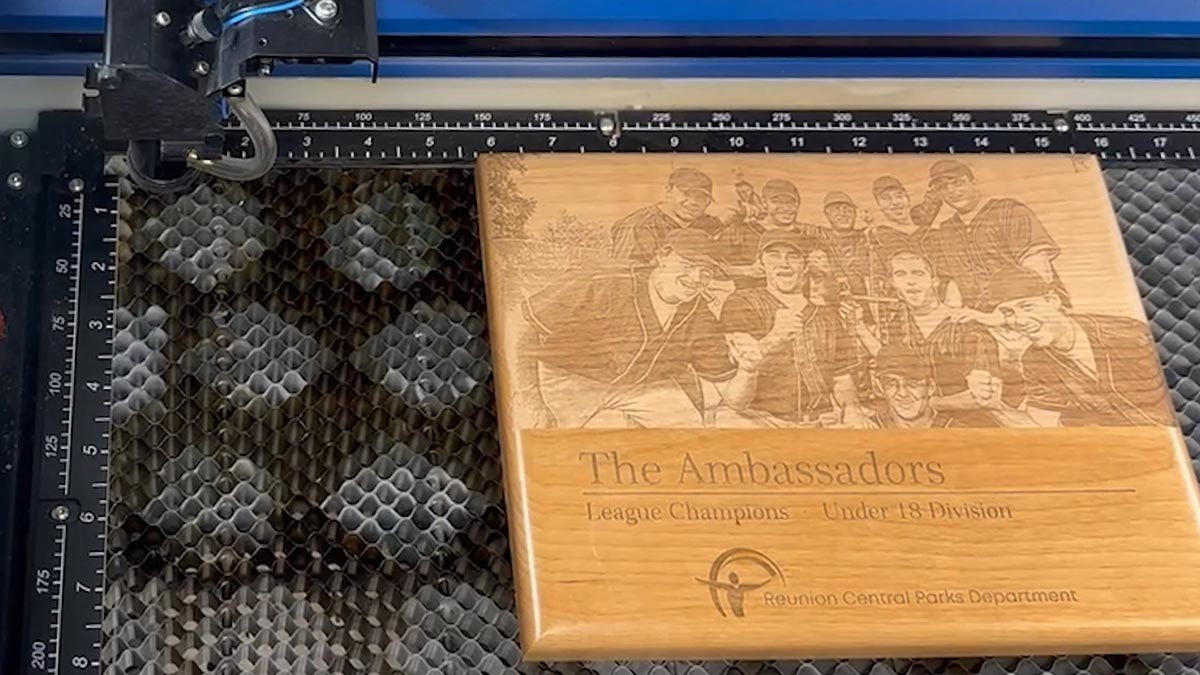 laser engraved plaque