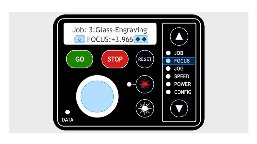 The fine/coarse controls symbol and submenu icon in the focus mode controls.