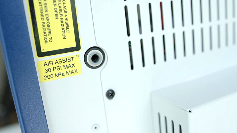 The Air Assist port on the back of the machine.