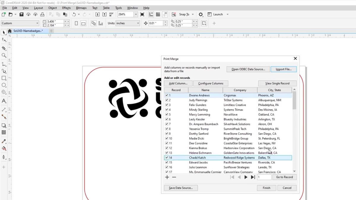 prompt allows you to modify data selection