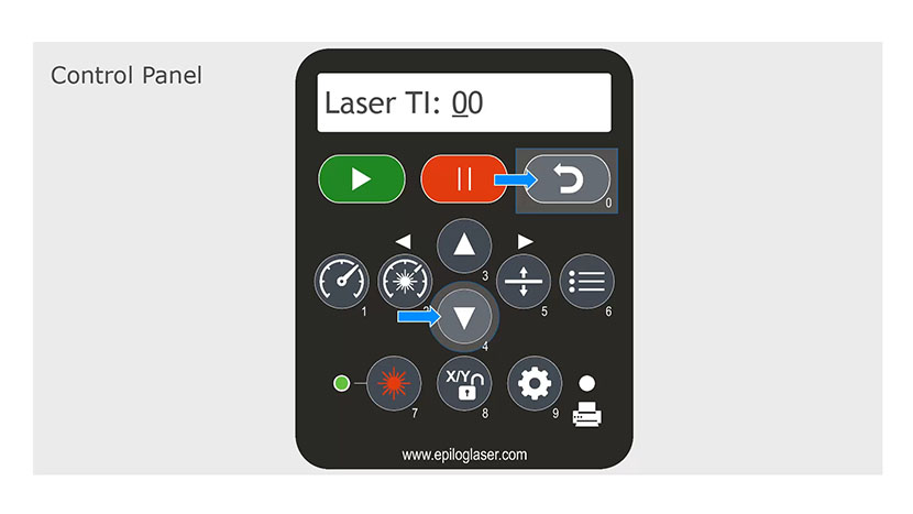 The laser tickle duration in the control panel.