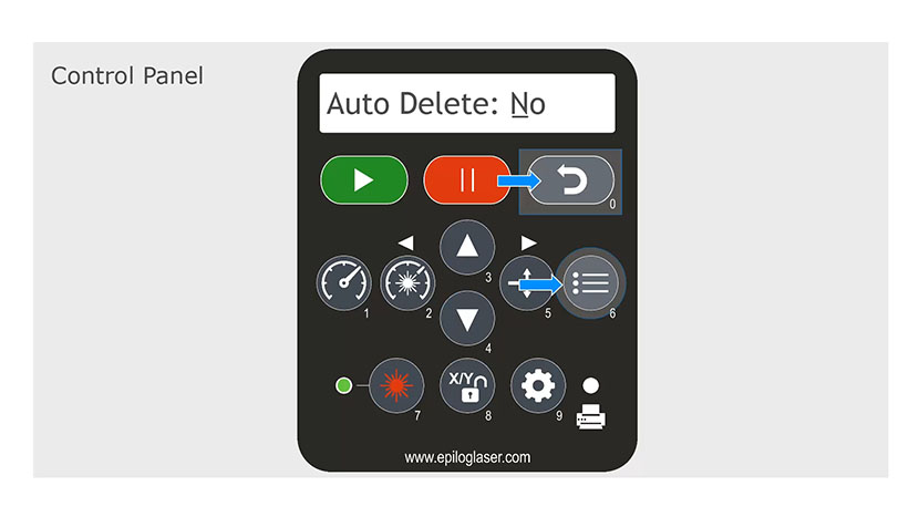 The auto delete setting in the control panel.