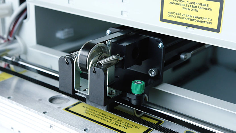 Close-up of the Y-Axis and X-Axis connection.